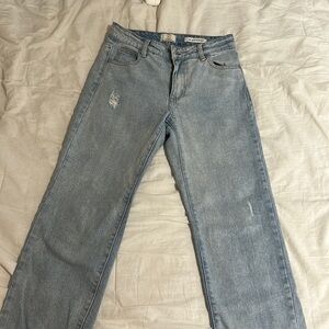 Mid slim straight jeans